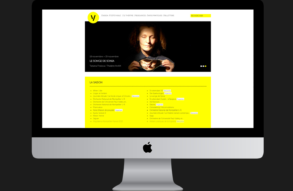 Site Internet théâtre de La Vignette